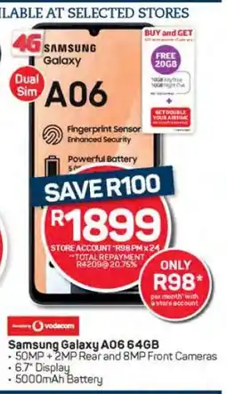 Pick n Pay Samsung Galaxy A06 64GB offer