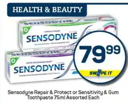 Pick n Pay Sensodyne Repair & Protect or Sensitivity & Gum Toothpaste 75ml Assorted Each offer
