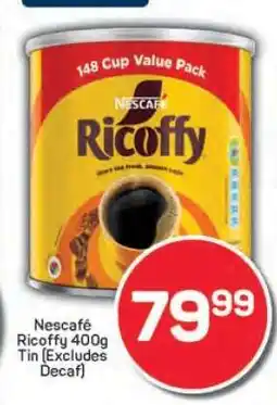 Pick n Pay Nescafé Ricoffy 400g Tin (Excludes Decaf) offer
