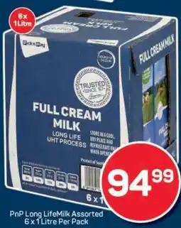 Pick n Pay PnP Long Life Milk Assorted 6 x 1 Litre Per Pack offer