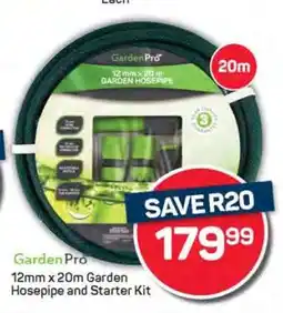 Pick n Pay Garden Pro 12mm x 20m Garden Hosepipe and Starter Kit offer