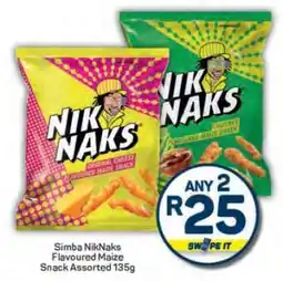 Pick n Pay Simba NikNaks Flavoured Maize Snack Assorted 135g offer