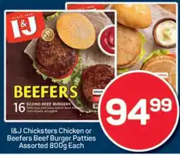 Pick n Pay I&J Chicksters Chicken or Beefers Beef Burger Patties offer