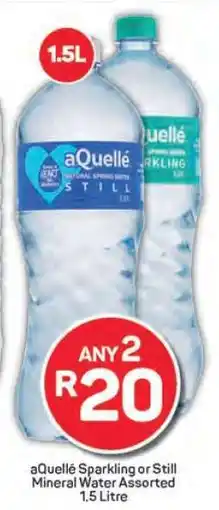 Pick n Pay aQuellé Sparkling or Still Mineral Water offer