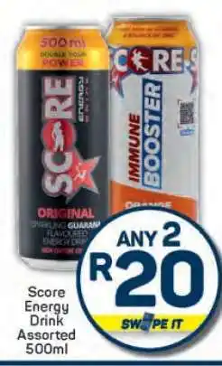 Pick n Pay Score Energy Drink Assorted 500ml offer