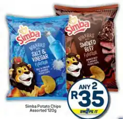 Pick n Pay Simba Potato Chips Assorted 120g offer
