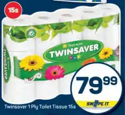 Pick n Pay Twinsaver 1 Ply Toilet Tissue-15s offer
