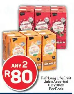 Pick n Pay PnP Long Life Fruit Juice Assorted offer
