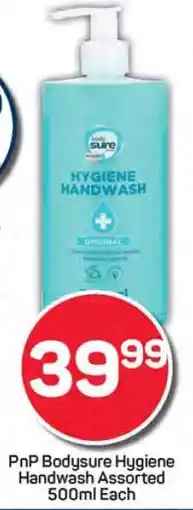 Pick n Pay PnP Bodysure Hygiene Handwash Assorted 500ml Each offer