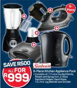 Pick n Pay Sunbeam 6-Piece Kitchen Appliance Pack offer