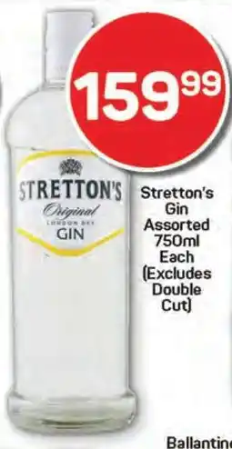 Pick n Pay Stretton's Gin Assorted 750ml Each (Excludes Double Cut) offer