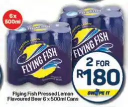 Pick n Pay Flying Fish Pressed Lemon Flavoured Beer 6 x 500ml Cans offer