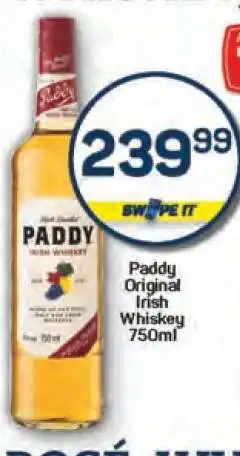 Pick n Pay Paddy Original Irish Whiskey 750ml offer