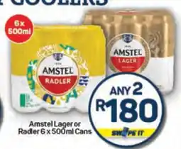 Pick n Pay Amstel Lager or Radler 6 x 500ml Cans offer