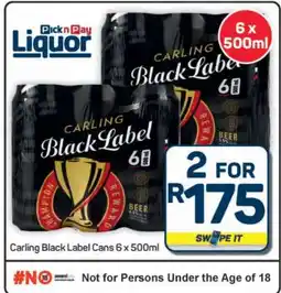 Pick n Pay Hypermarket CARLING Black Label Cans offer