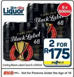 Pick n Pay Hypermarket CARLING Black Label Cans offer