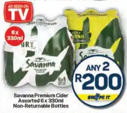 Pick n Pay Savanna Premium Cider Assorted 6 x 330ml Non-Returnable Bottles offer