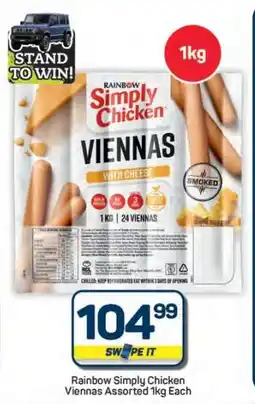 Pick n Pay Hypermarket RAINBOW Simply Chicken Viennas Assorted offer