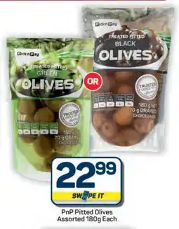 Pick n Pay Hypermarket PnP Pitted Olives Assorted 180g Each offer