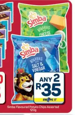 Pick n Pay Hypermarket Simba Flavoured Potato Chips Assorted 120g offer