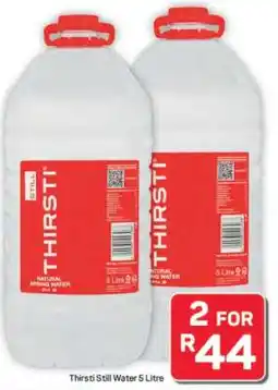 Pick n Pay Hypermarket Thirsti Still Water 5 Litre offer