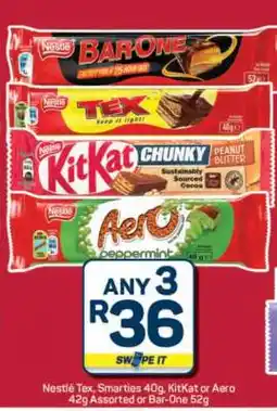 Pick n Pay Hypermarket Nestlé Tex, Smarties, KitKat, Aero, Bar-One offer