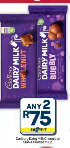 Pick n Pay Hypermarket Cadbury Dairy Milk Chocolate Slab Assorted 150g offer