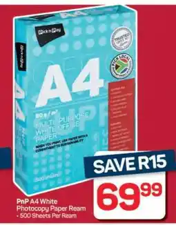 Pick n Pay Hypermarket PnP A4 White Photocopy Paper Ream offer