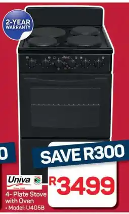 Pick n Pay Hypermarket Univa 4-Plate Stove with Oven offer