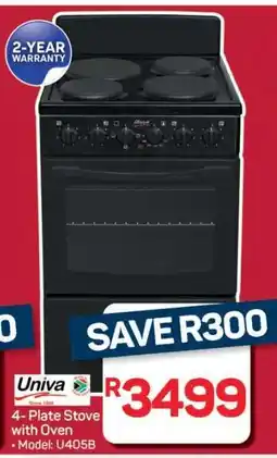 Pick n Pay Hypermarket Univa 4-Plate Stove with Oven offer