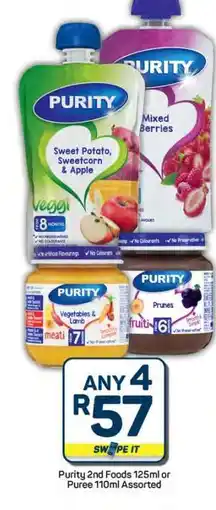 Pick n Pay Hypermarket Purity 2nd Foods or Puree offer