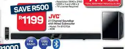 Pick n Pay Hypermarket JVC 2.1 Channel Soundbar with Wired Subwoofer offer