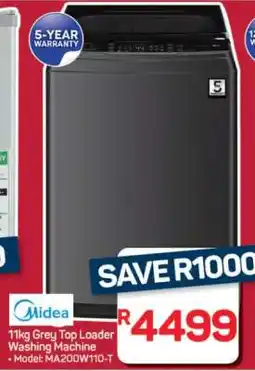 Pick n Pay Hypermarket Midea 11kg Grey Top Loader Washing Machine offer