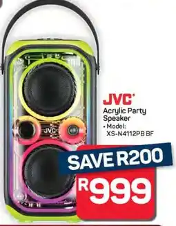 Pick n Pay Hypermarket JVC Acrylic Party Speaker offer