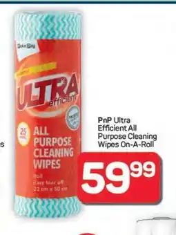 Pick n Pay Hypermarket PnP Ultra Efficient All Purpose Cleaning Wipes On-A-Roll offer