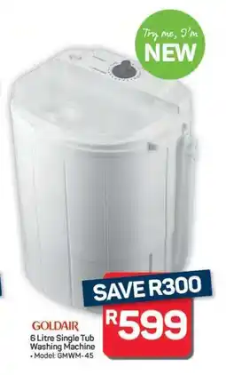 Pick n Pay Hypermarket GOLDAIR 6 Litre Single Tub Washing Machine offer