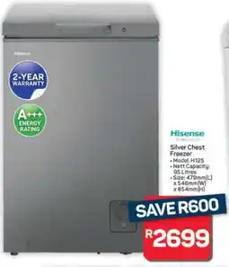 Pick n Pay Hypermarket Hisense Silver Chest Freezer offer