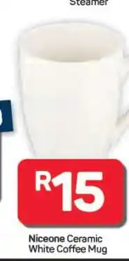 Pick n Pay Hypermarket Niceone Ceramic White Coffee Mug offer