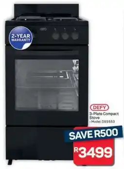 Pick n Pay Hypermarket DEFY 3-Plate Compact Stove offer