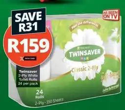Checkers Twinsaver 2-Ply White Toilet Rolls offer