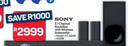 Pick n Pay Hypermarket SONY 5.1-Channel Soundbar with Wireless Subwoofer offer