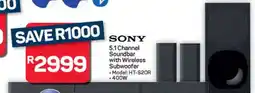 Pick n Pay Hypermarket SONY 5.1-Channel Soundbar with Wireless Subwoofer offer