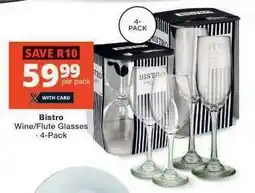 Checkers Bistro Wine/Flute Glasses - 4-Pack offer