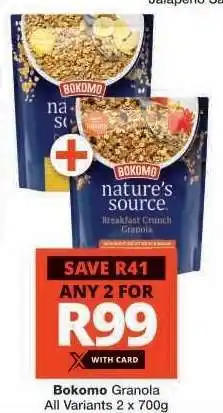 Checkers Bokomo Granola offer