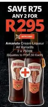 Checkers AMARULA Cream Liqueur offer