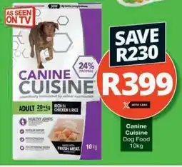 Checkers Canine Cuisine Dog Food 10kg offer