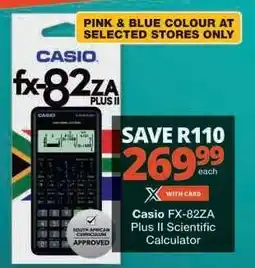 Checkers CASIO FX-82ZA Plus II Scientific Calculator offer