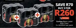 Checkers Carling Black Label Beer Cans offer