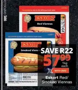 Checkers ESKORT RED/SMOKED VIENNAS offer