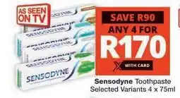 Checkers SENSODYNE TOOTHPASTE offer
